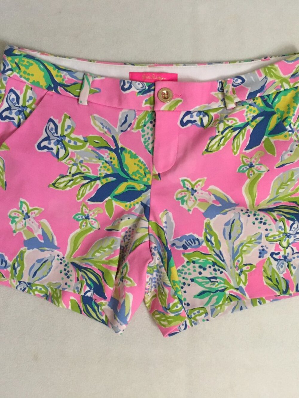 Lilly Pulitzer Women's Pink Multicolor Floral Callahan Summer Shorts Size 6